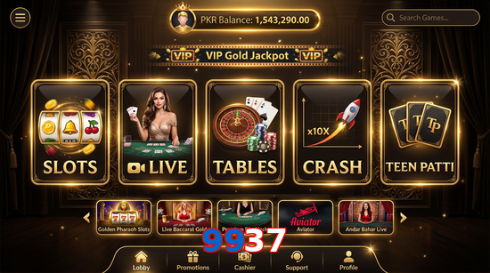 Main screen of 9937 casino page for PK players